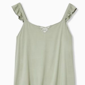 *NWT* Green Super Soft Cap-Sleeve Tank